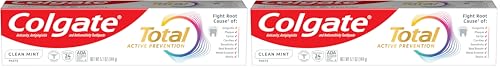 Colgate Total Active Prevention Clean Mint Toothpaste - 5.1 oz (Pack of 2)
