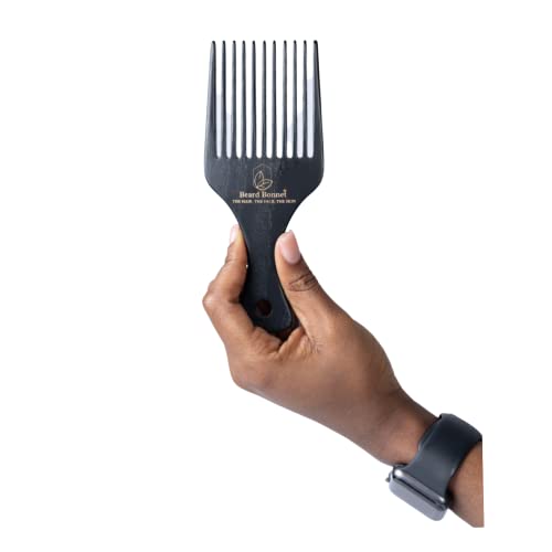 BeardBonnet Wooden Beard Pick Comb - Natural Anti-Static Hair Detangler
