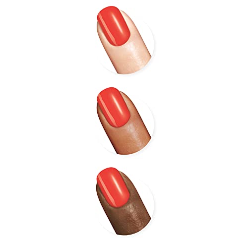 Sally Hansen Miracle Gel Nail Polish World Wide Red 409 – Chip-Resistant Gel-Like Finish
