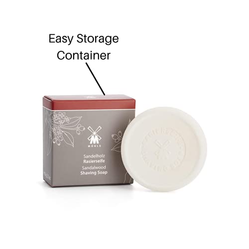 MÜHLE Sandalwood Shaving Soap for Men - 65g Rich Lather