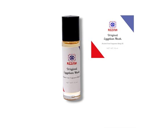 RIZMA Egyptian Musk Body Oil Uncut Alcohol-Free Perfume 10ml Roll-On