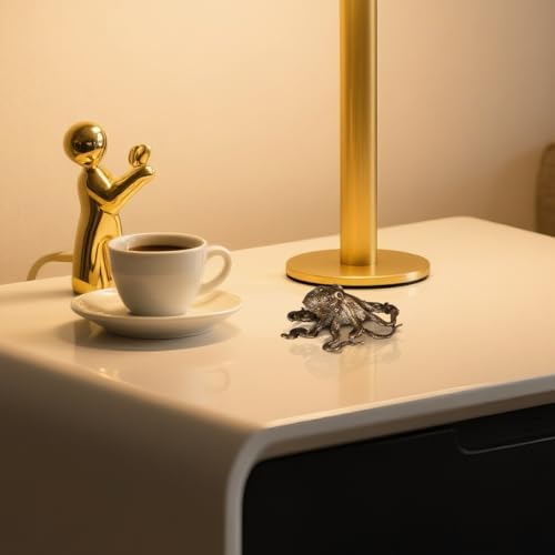 Mini Gold Octopus Sculpture - Decorative Metal Figurine for Home Decor