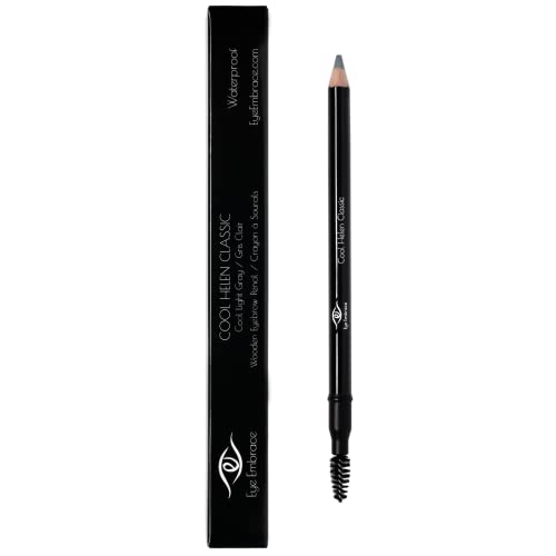 Light Gray Eyebrow Pencil - Waterproof, Double-Ended with Sharpener & Spoolie