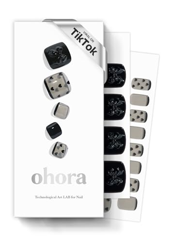 ohora P Heart Lace Semi-Cured Gel Pedicure Strips - Long Lasting Nail Wraps