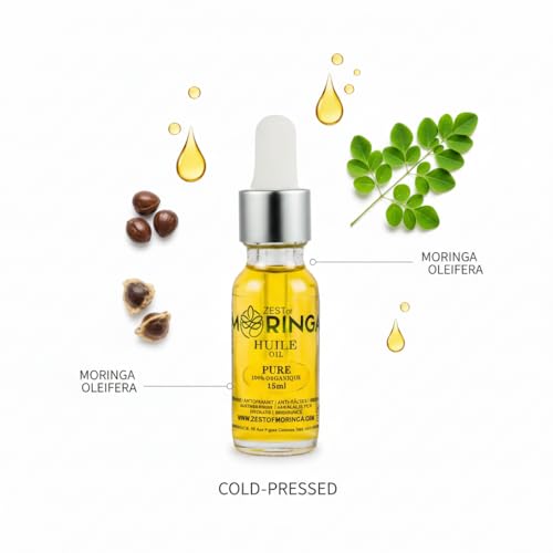 100% Pure Cold-Pressed Moringa Seed Oil - 15ml Nourishing Multi-Vitamin Oil