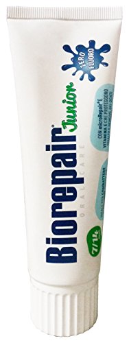 Biorepair Junior Toothpaste for 7-14 Years, Fluoride Free, 75ml (2 Pack)