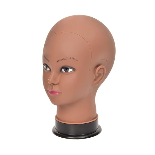 22-Inch Bald Female Mannequin Head for Wig Making, Styling, and Display