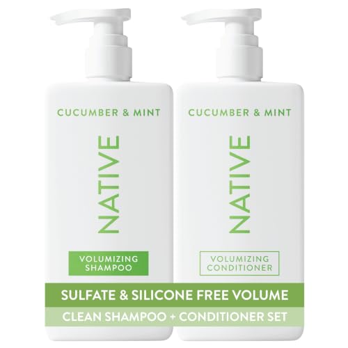 Native Volumizing Shampoo and Conditioner Set - Cucumber & Mint, 2 Pack