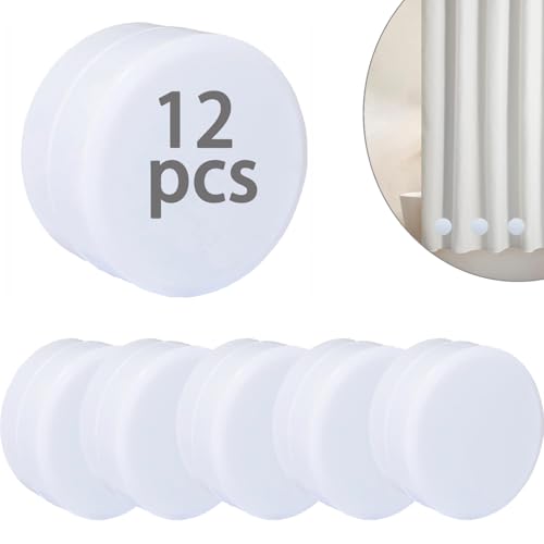 12 PCS Magnetic Shower Curtain Weights - Heavy Duty Clips for Stability