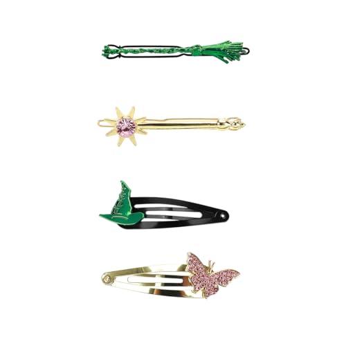 Wicked Official 4-Piece Hair Clip Set - Iconic Oz Character Accessories