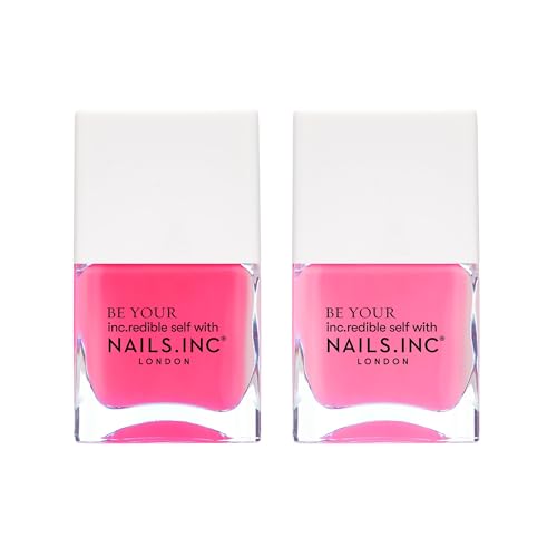 Nails Inc We Wear Pink Nail Polish Duo - Long Lasting & Glossy