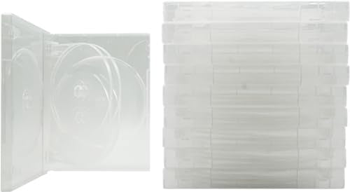 6-Disc Clear DVD Case with Tray - 22mm Thick, Space Saving