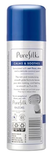 Pure Silk Coconut & Oat Shave Cream, 7.25oz (Pack of 2)