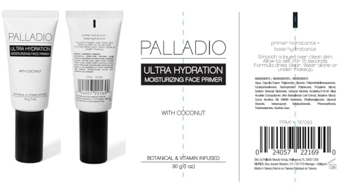 Palladio Hydrating Primer with Coconut Oil for Smooth, Moisturized Skin