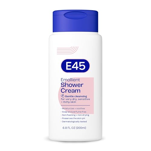 E45 Emollient Shower Cream - Sensitive Skin Body Wash, 6.8 fl oz (Pack of 1)