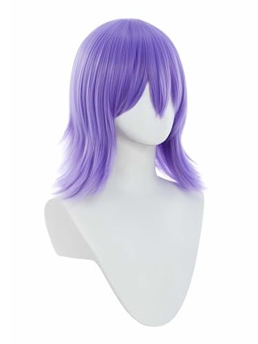 Women's Short Purple Cosplay Wig - Heat-Resistant, Soft & High-Quality