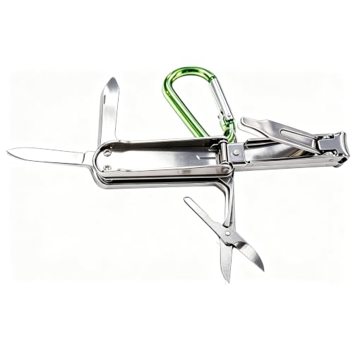 LiXiongBao 5-in-1 Multi-Function Travel Nail Clipper Set Keychain Scissors File
