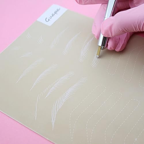 5pcs Microblading Practice Skins - Double-Sided Inkless Eyebrow Mats
