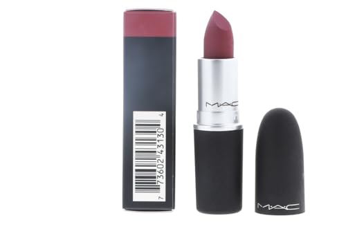 MAC Powder Kiss Lipstick - Burning Love Deepened Red Wine Matte