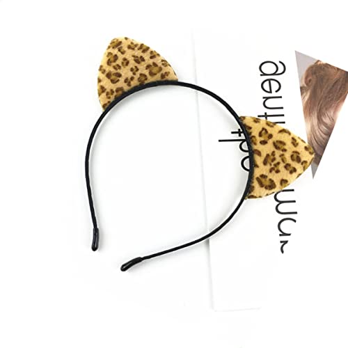 Leopard Ears Headband for Women Girls Halloween Cosplay Accessories