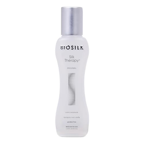 BioSilk Silk Therapy Original, Reconstructing Leave-In Hair Treatment, Adds Shine, Smooths & Prevents Split Ends, Sulfate-Free, Paraben-Free, Cruelty-Free, 2.26 Oz