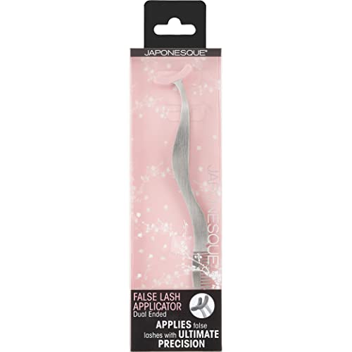 JAPONESQUE False Eyelash Applicator Tweezers with Built-in Comb - Safe, Reusable Lash Tool