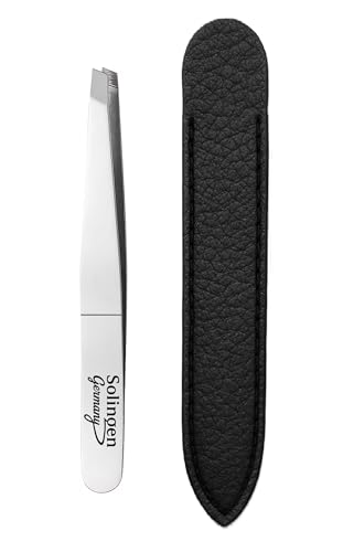 APEXAY Slanted Professional Stainless Steel Tweezers for Eyebrows & Crafts