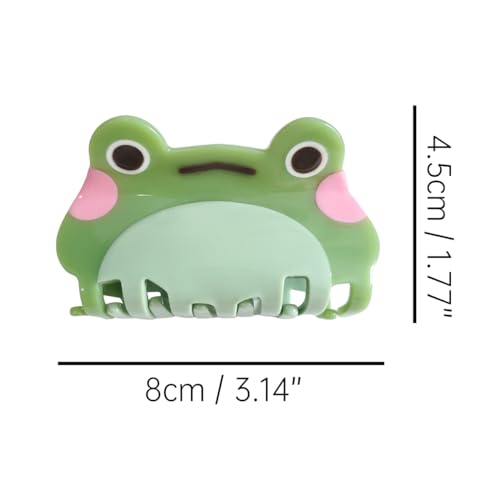 Cute Frog Hair Clip for Women - Durable Acetate Claw Clip