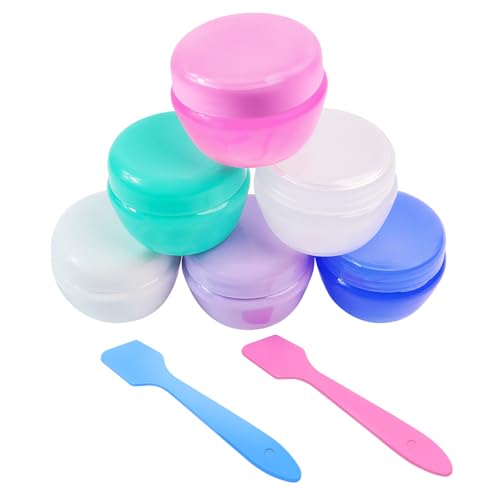 GAQWOK 6-Pack 20ml Travel Containers for Creams & Lotions