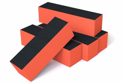 Durable Nail Buffer Sanding Block 100/180/100 Grit Orange for Buffing