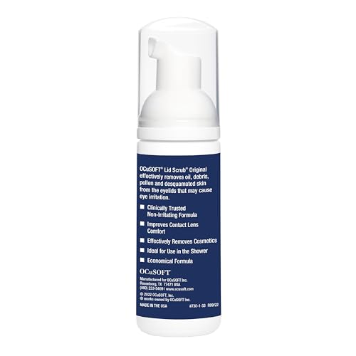 OCuSOFT Original Foaming Eyelid Cleanser - Gentle Daily Wash for Eye Makeup & Irritation Relief - 1.68 fl oz