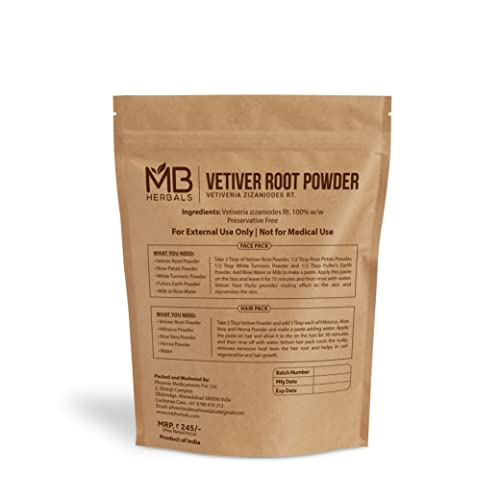 Vetiver Powder for Skin Care - 100g Natural Face Pack Ingredient