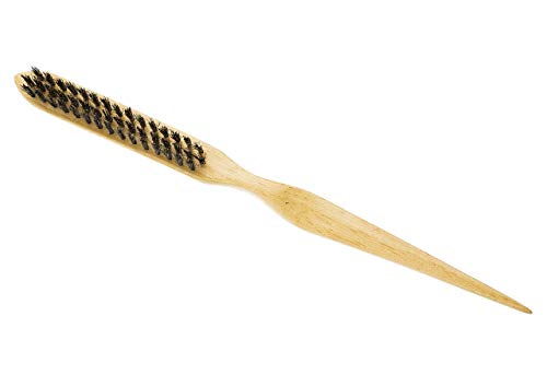 Professional Teasing Hair Brush with Tail & Boar Bristles for Volume & Shine