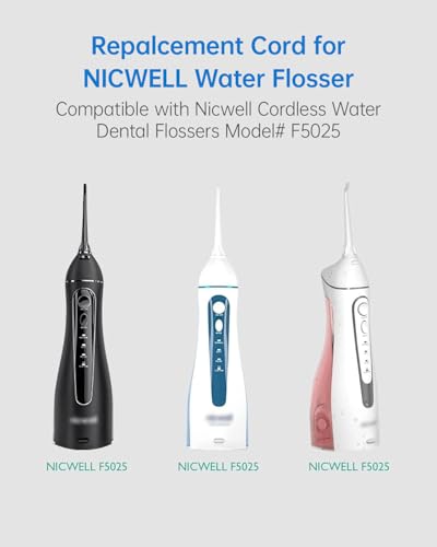 Water Flosser Charger Replacement - 4.9FT USB Cable for Nicwell, COSLUS, Nicefeel