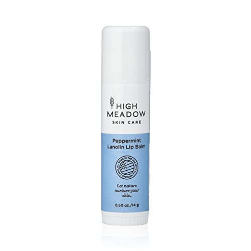 Peppermint Lanolin Lip Balm Stick | High Meadow Moisturizing Lip Care
