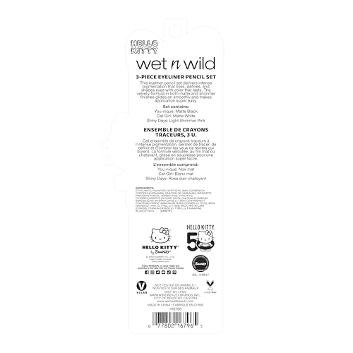 Wet n Wild Hello Kitty Eyeliner Pencil Set - 3 Versatile Shades