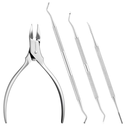 FAMILIFE Stainless Steel Pedicure Kit - 4 Pcs for Ingrown Nails