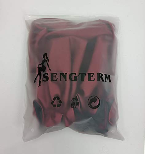 Large Satin Bonnet for Women - Adjustable Silky Sleep Cap (XL Black-Red)