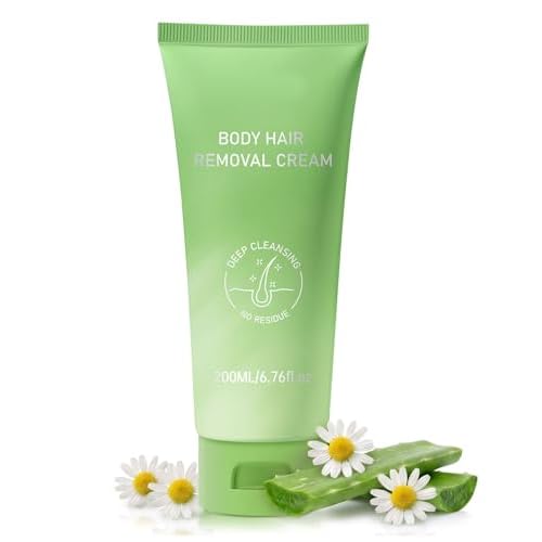 Hair Removal Cream for Women, 6.76 Fl Oz Gentle Depilatory Cream for Legs, Arms, Underarms, Bikini Line, Fast Body Hair Remover with Smooth Skin Finish, Sensitive Skin Care