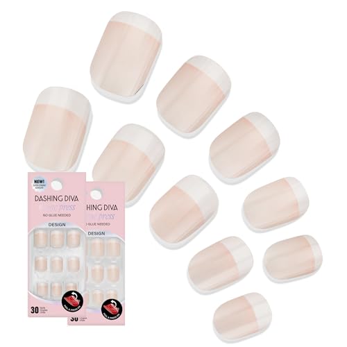 Dashing Diva Magic Press Square Press-On Gel Nails - French Collection Bundle