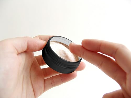 20 Pcs 0.5 Oz Aluminum Lip Balm Jars 15ml Black Screw-Top Containers