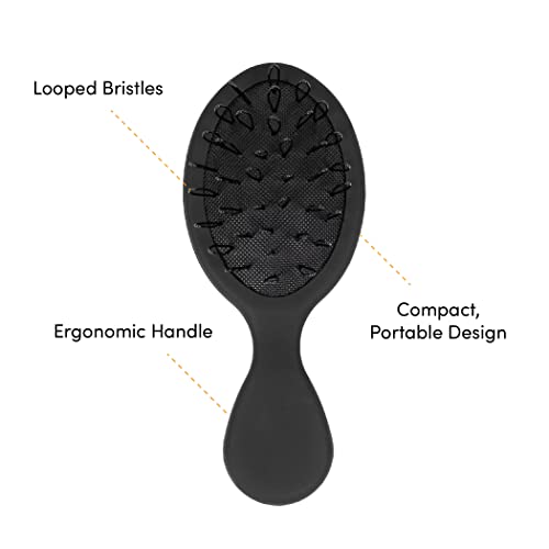 Mini Black Loop Brush for Human & Synthetic Hair Extensions