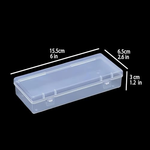 6-Pack Clear Plastic Storage Boxes with Lids for Craft & Desk Supplies