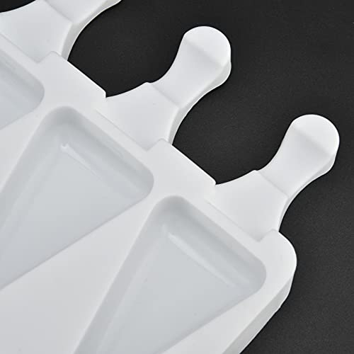 Silicone Ice Cream Mold Set - Homemade Popsicle Maker (4 Triangle)