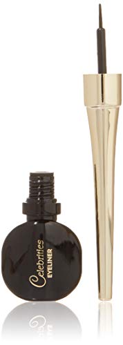 Eveline Celebrities Black Waterproof Eyeliner - Smudge-Proof, Long-Lasting Makeup