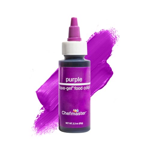 Chefmaster Purple Liqua-Gel Food Coloring - Vibrant, Fade-Resistant 2.3 oz