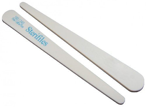Tapered Nail Files 12 Pack - Sterifiles 180/240 Peach Center