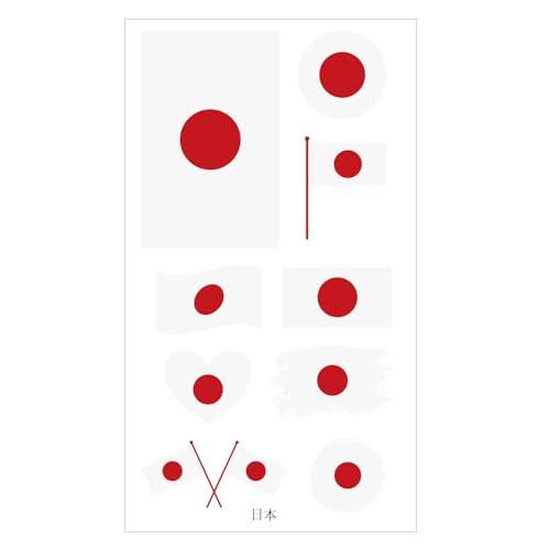Maigitur Pattern Q44 World Flag Temporary Tattoos 10 Sheets Multicultural Stickers