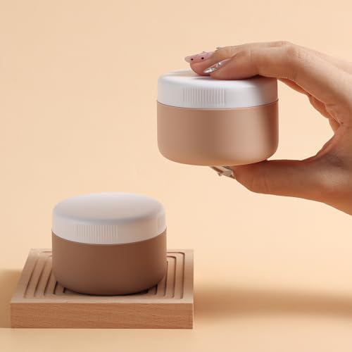 Travel 2oz Silicone Cream Jars — 4 Pack, BPA-Free Leakproof Containers for Toiletries (60 ml pack) Kuangre