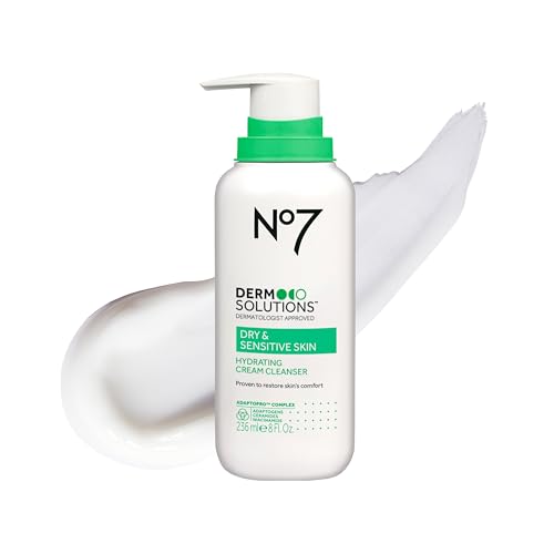 No7 Derm Solutions Hydrating Facial Cleanser 8 Fl Oz - Gentle, Fragrance-Free Skin Care